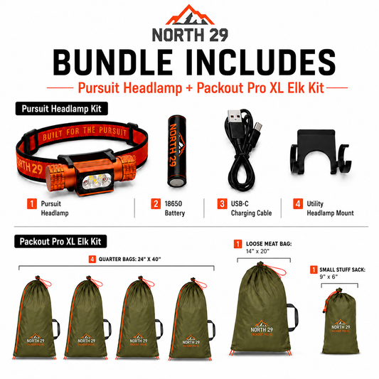 Pursuit Headlamp + Packout Pro XL Bundle (Elk Kit)
