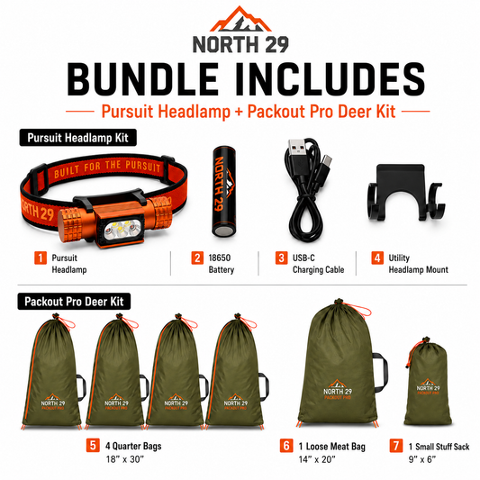 Pursuit Headlamp + Packout Pro Bundle (Deer Kit)